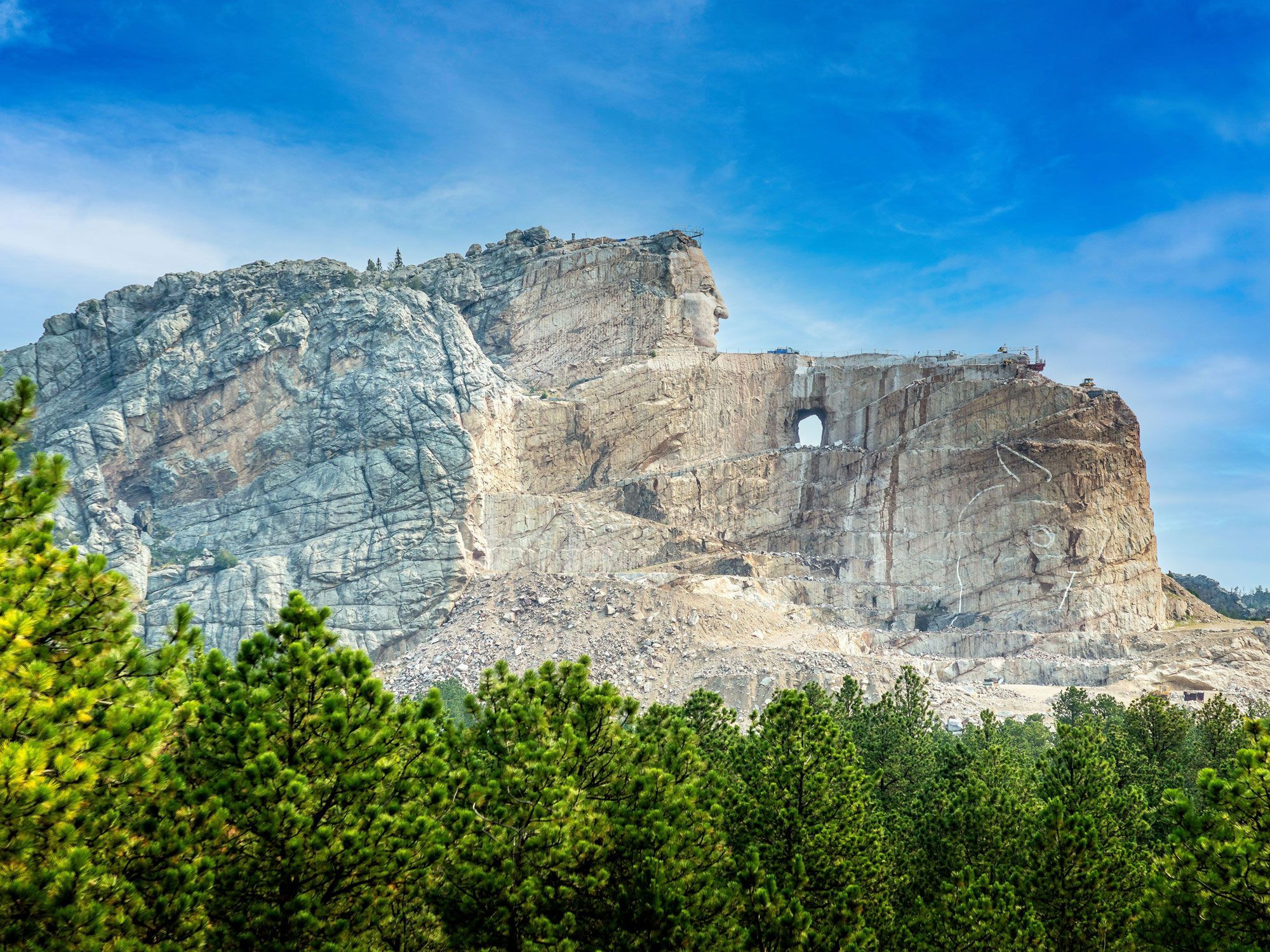 Image of the Crazy Horse Memorial in the Black Hills of South Dakota