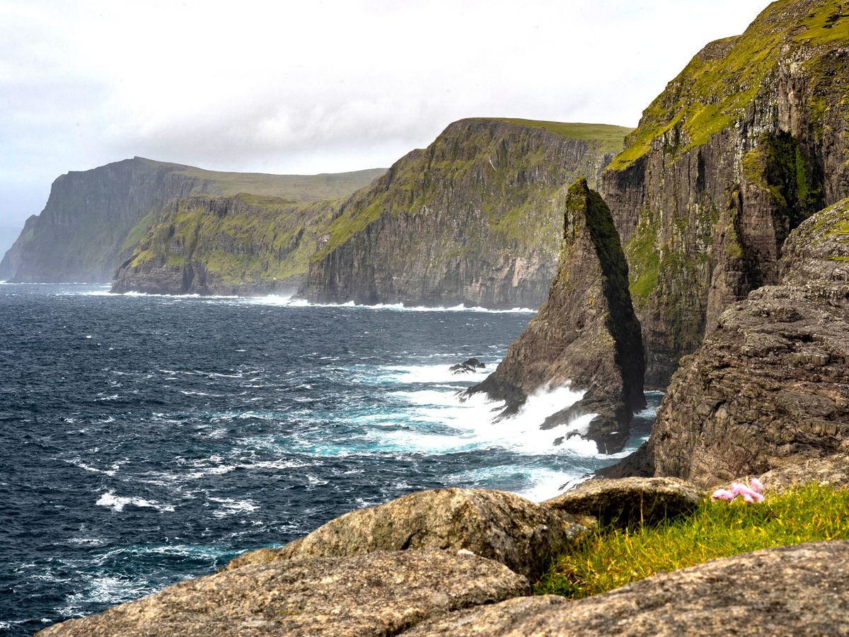 Dramatic cliffs and coastline of the Faro Islands