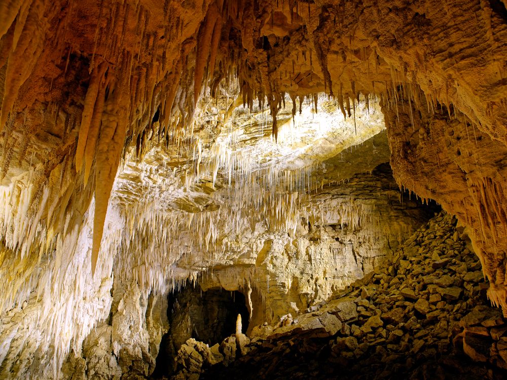 Formations of the Waitomo Caves in New Zealand