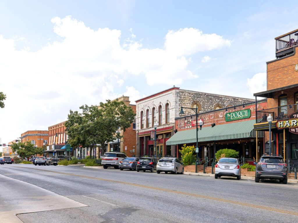 Downtown area of San Marcos, Texas