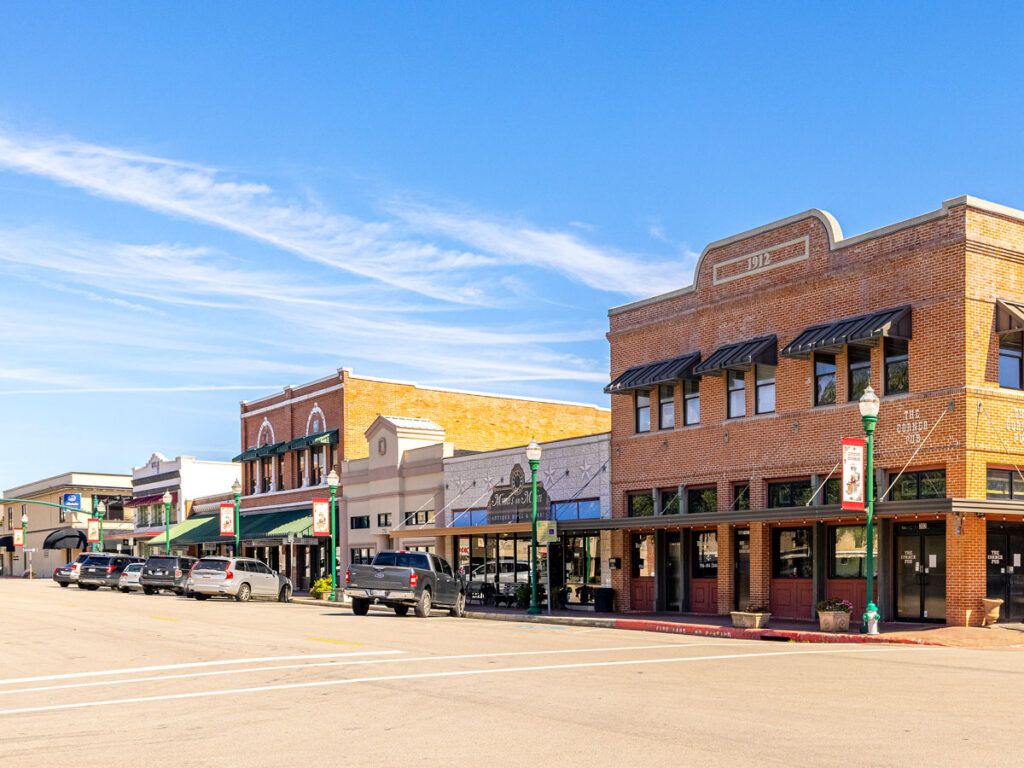 Downtown area of Conroe, Texas