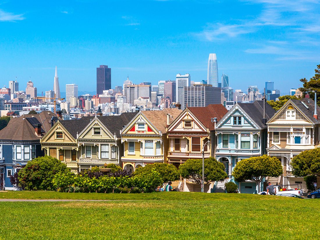 The Painted Ladies, row of Victorian homes in San Francisco, California