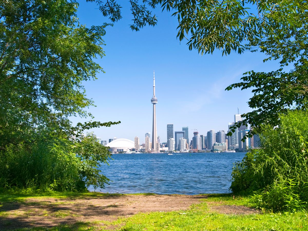 View of Toronto skyline from Toronto Islands