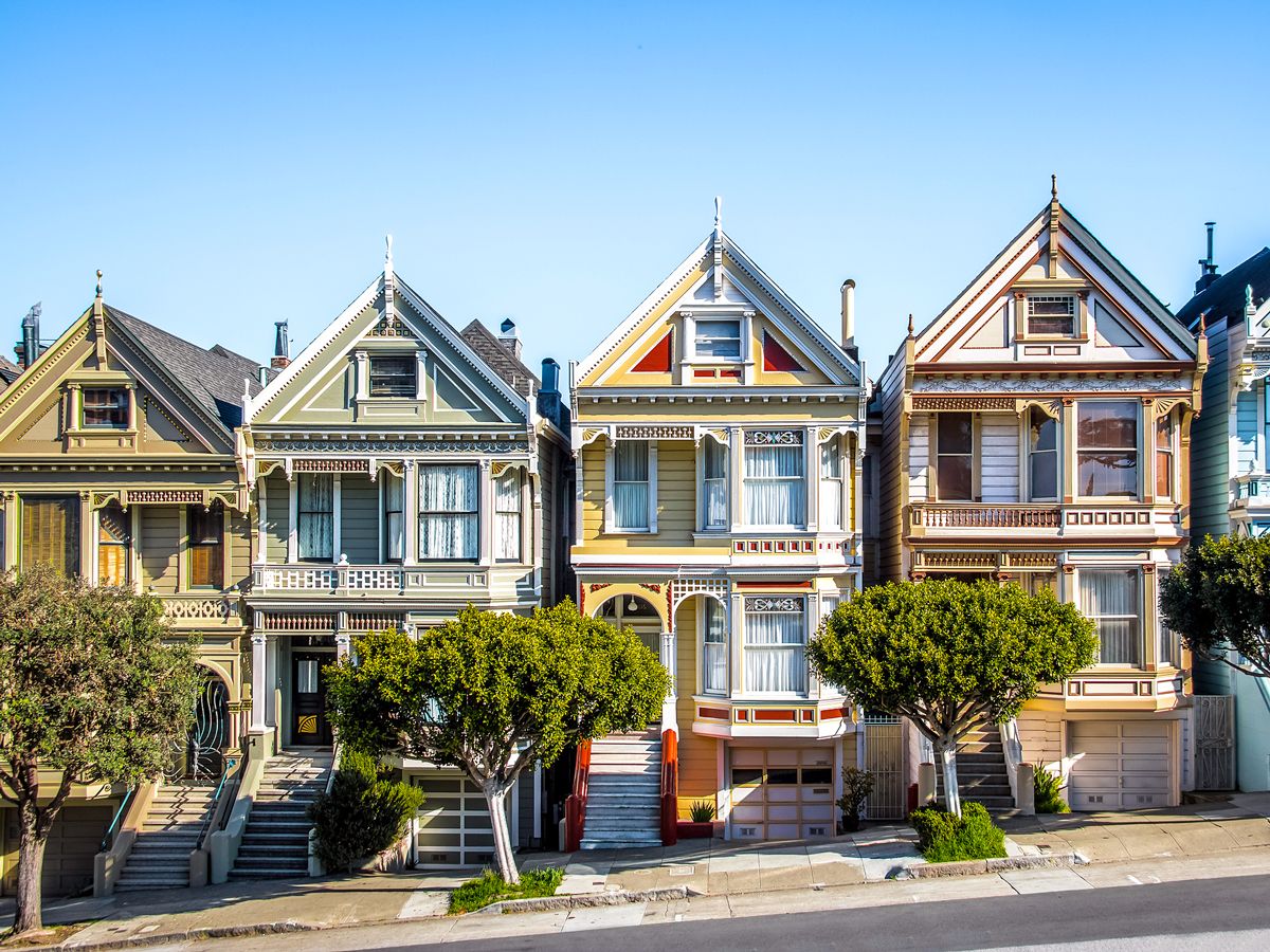 The Painted Ladies, row of Victorian homes in San Francisco, California

