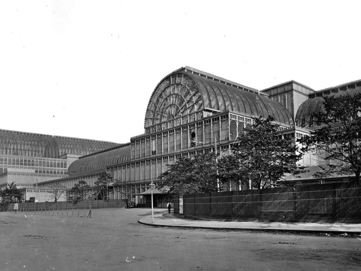 Archival image of the Crystal Palace building in London, England
