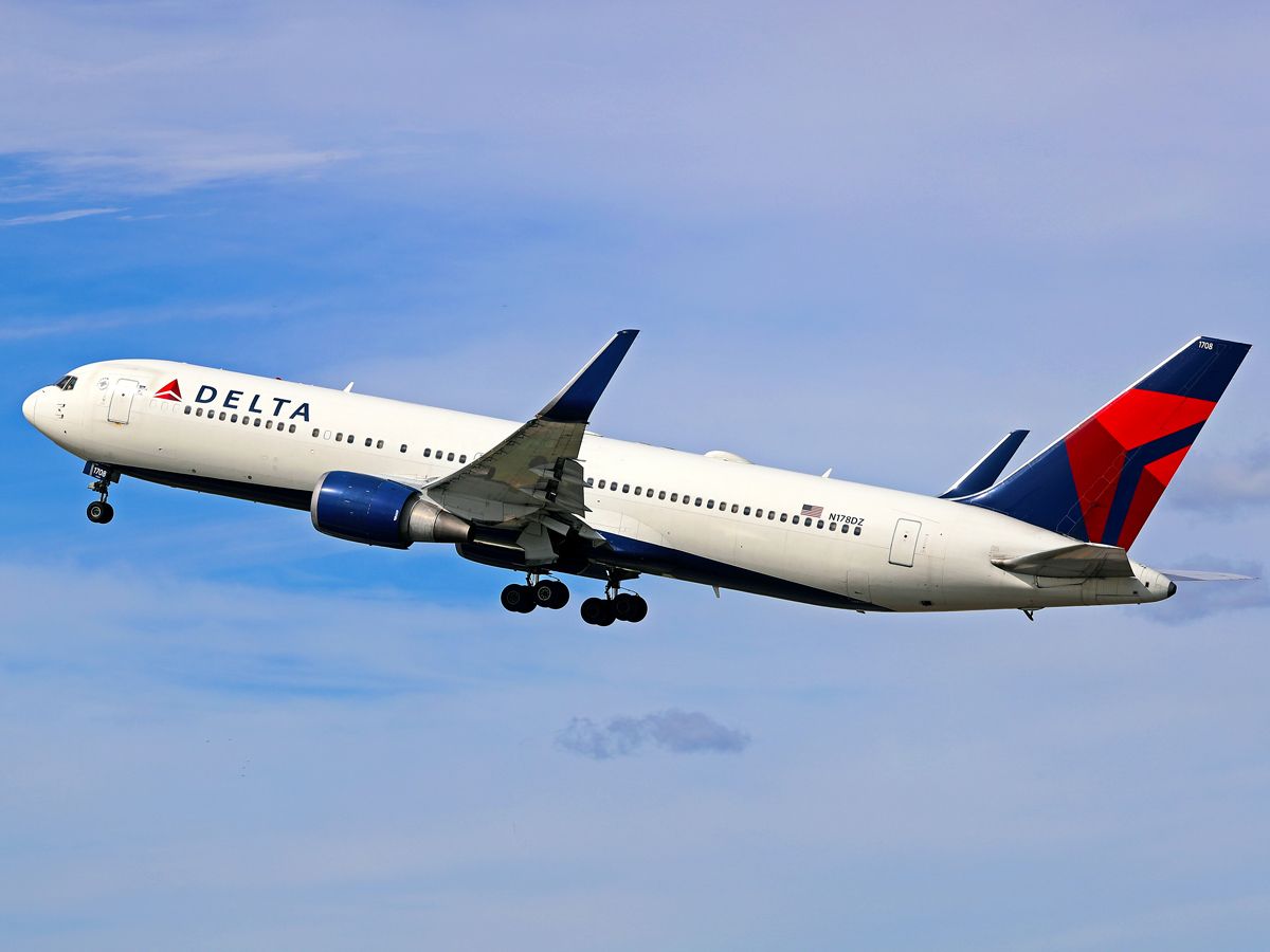 Delta Air Lines Boeing 767 taking to the skies