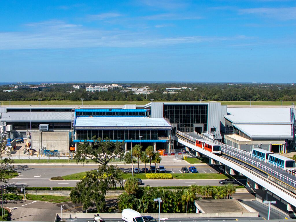 Tram connecting terminals at Tampa International Airport