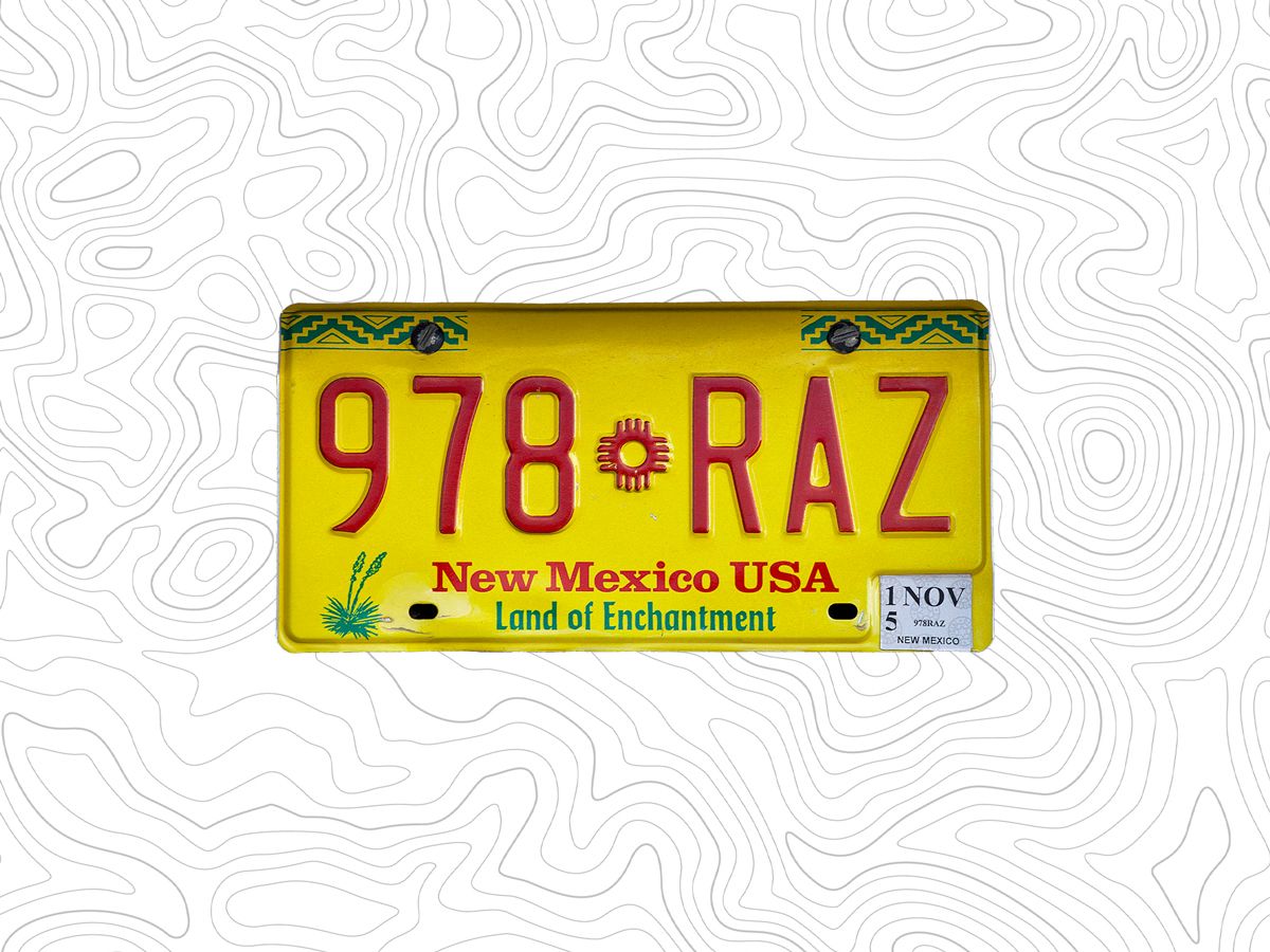 New Mexico license plate