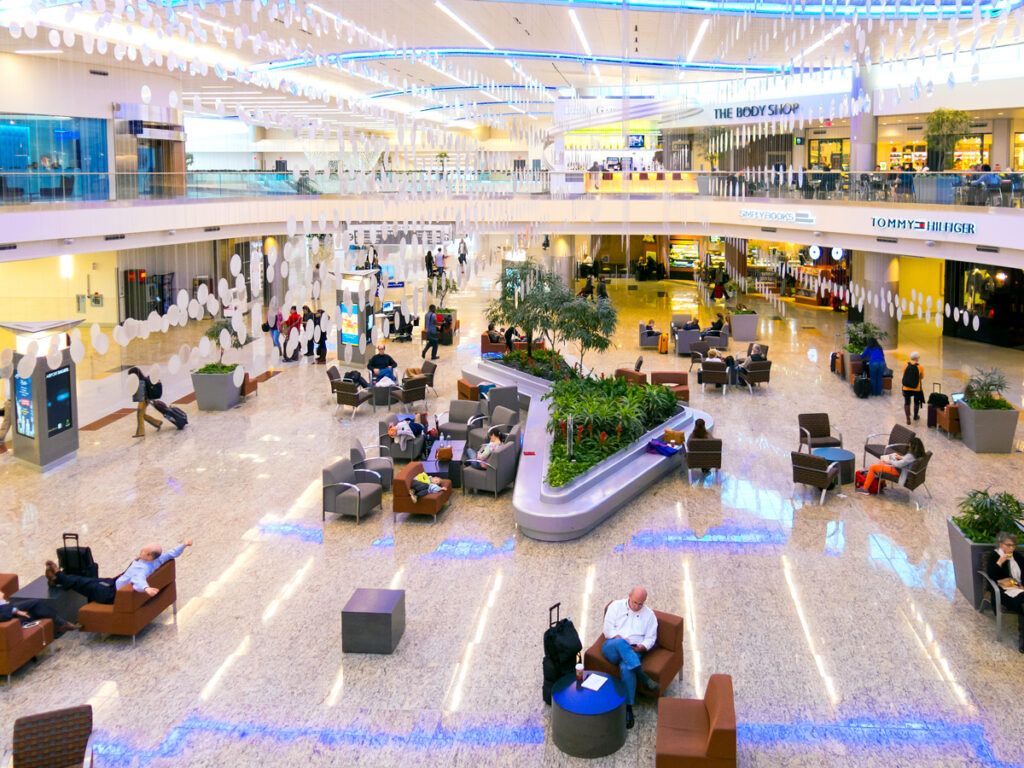 Inside terminal building at Hartsfield-Jackson Airport