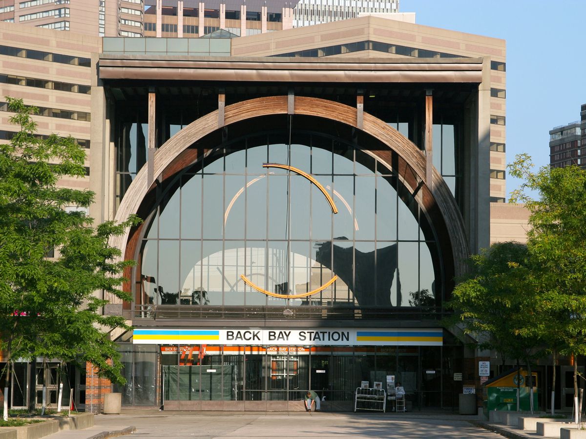 Entrance to Back Bay Station in Boston, Massachusetts 