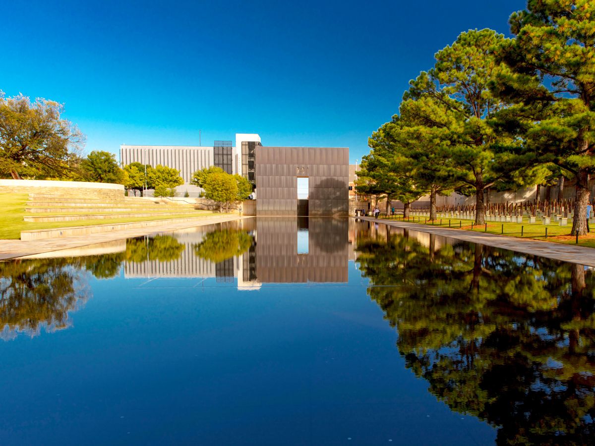 Reflecting pool at the Oklahoma City National Memorial & Museum