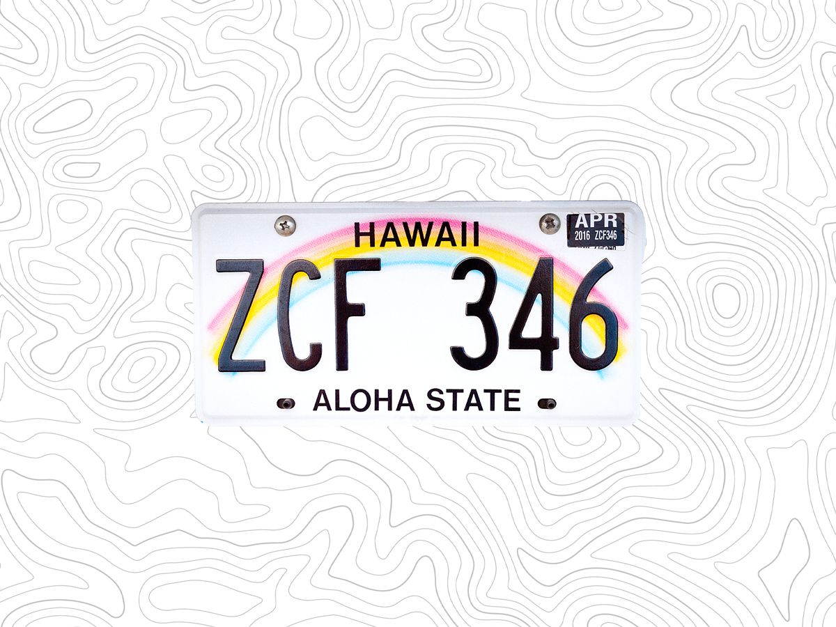 Hawaii license plate