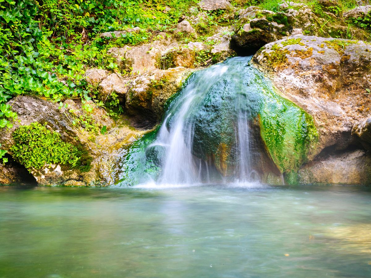 Waterfall in Hot Springs National Park in Arkansas