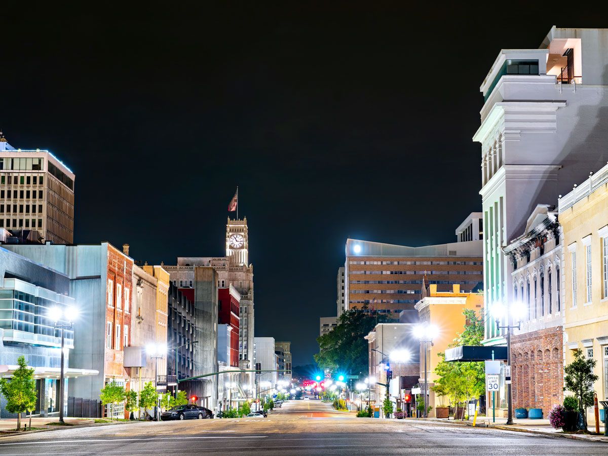 Night view of Jackson, Mississippi