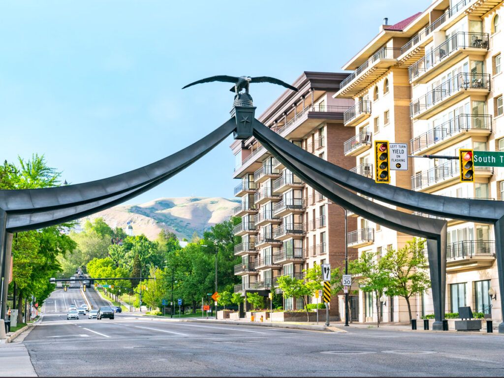 Eagles Gate Monument in Salt Lake City, Utah