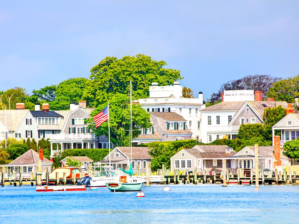 Waterfront homes in Martha's Vineyard, Massachusetts
