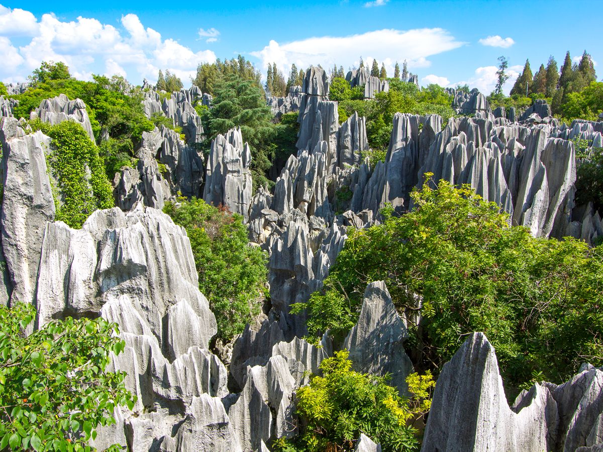 Towering karst formations of China's Shilin Stone Forest