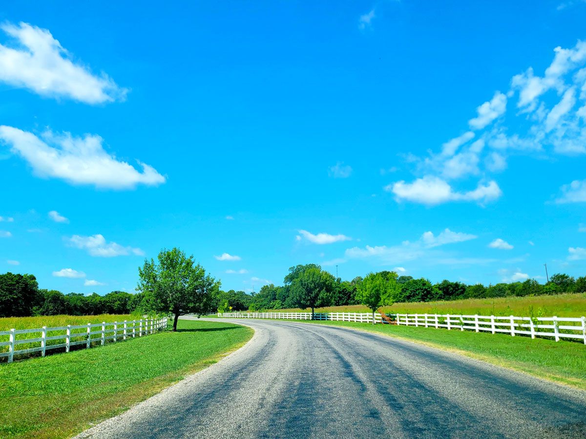 Rural road in Anna, Texas