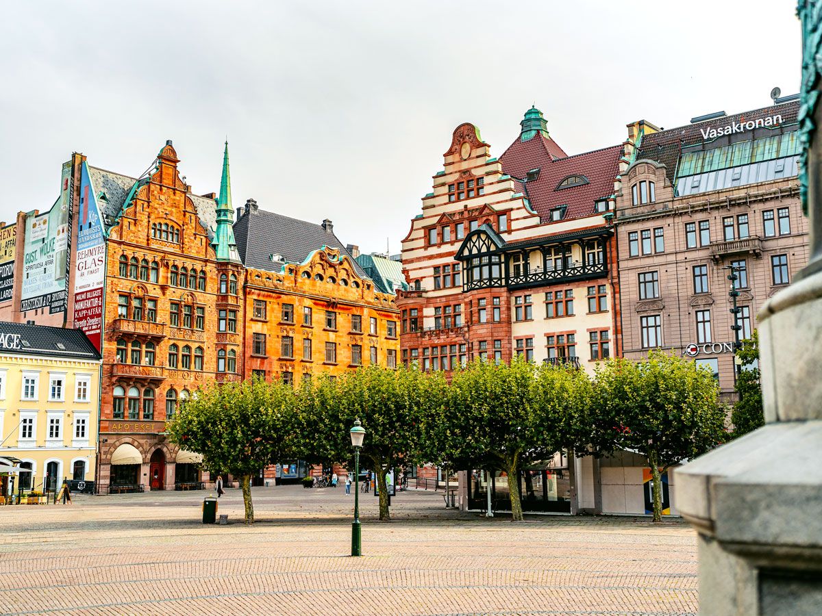 Central square in Malmö, Sweden