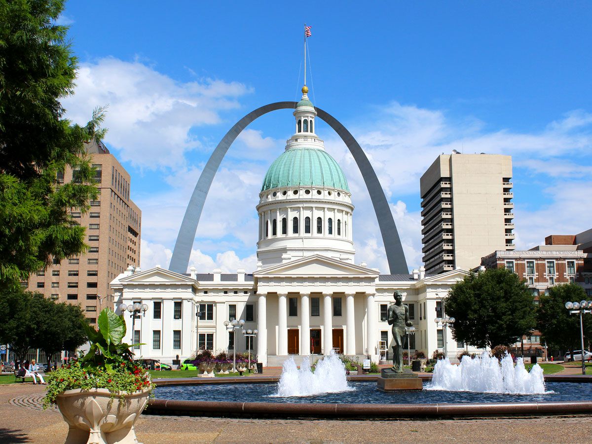 Gateway Arch over St. Louis skyline