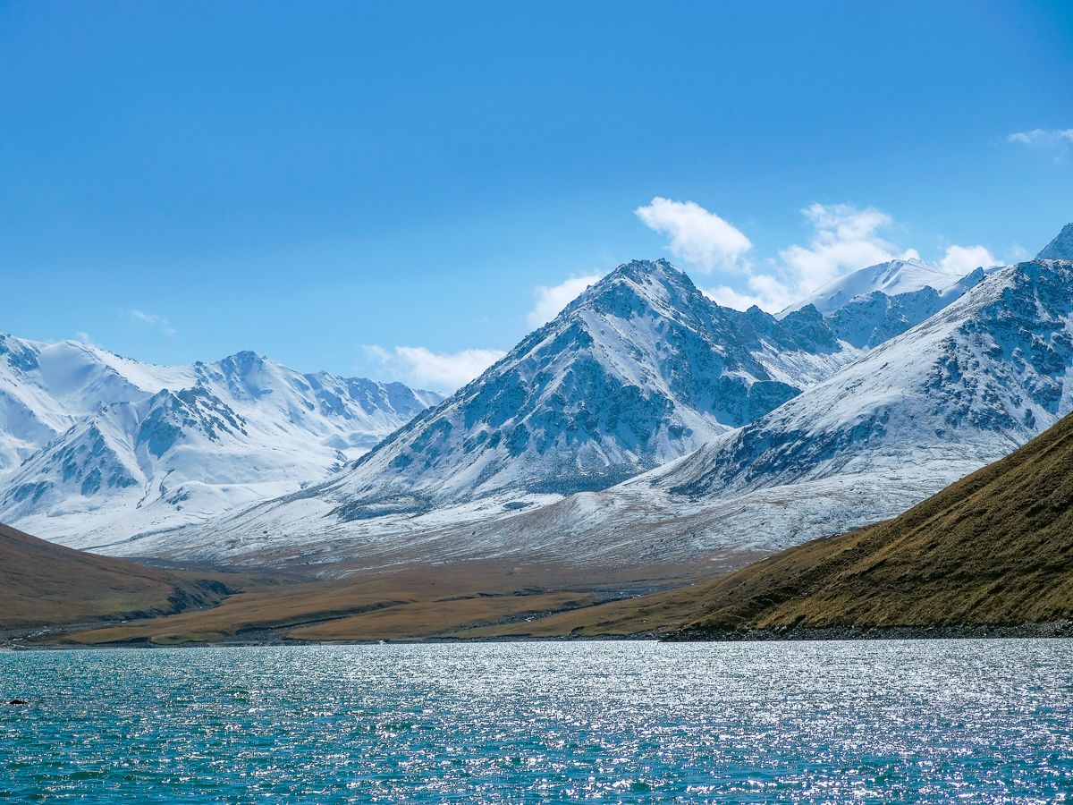 Kol Ukok lake in Kyrgyzstan 