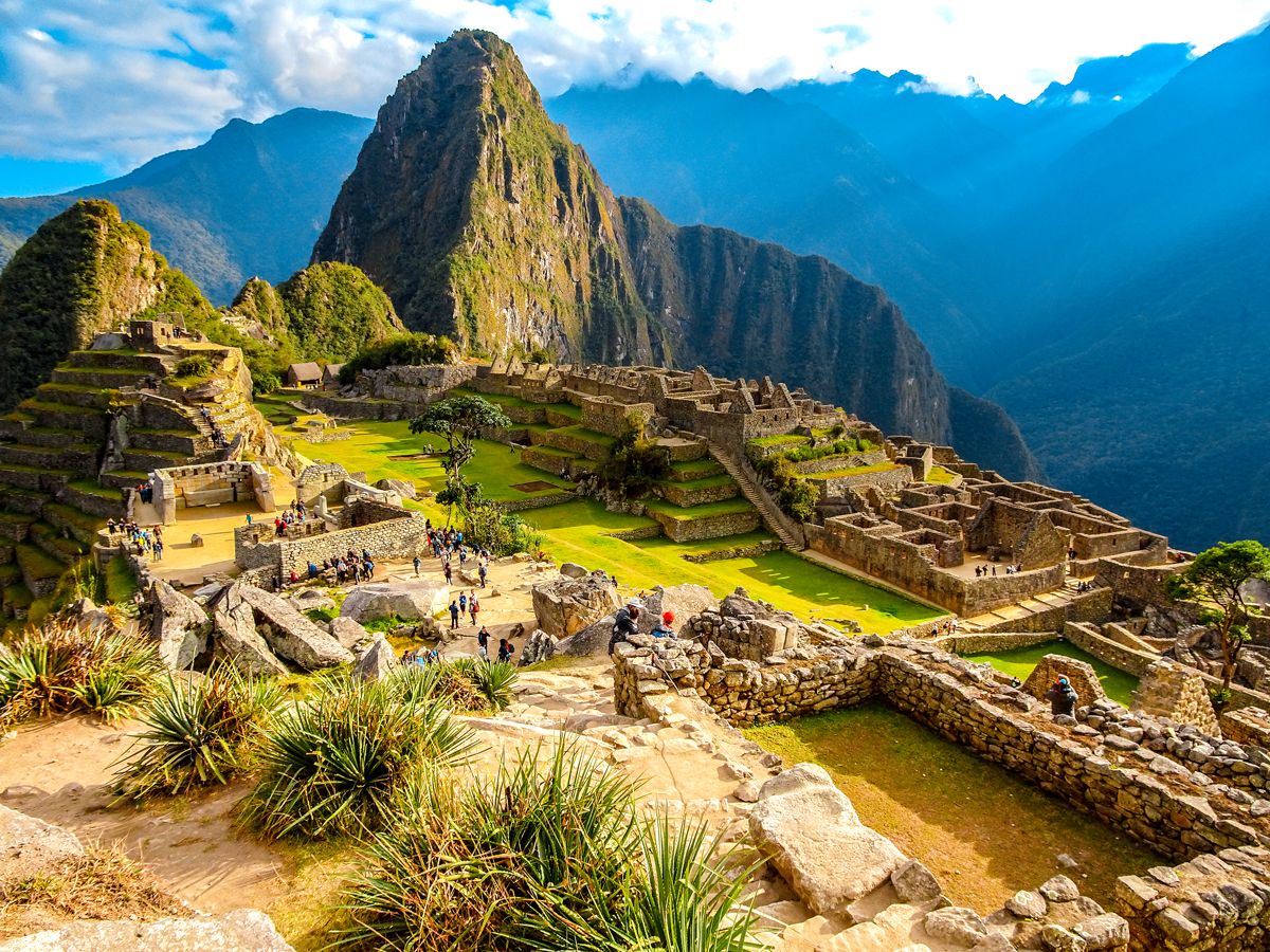 Aerial view of Machu Picchu in Peru today