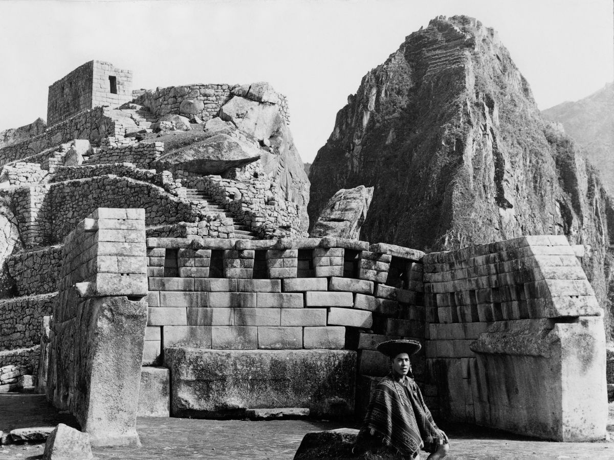 Historical photo of Machu Picchu in 1920