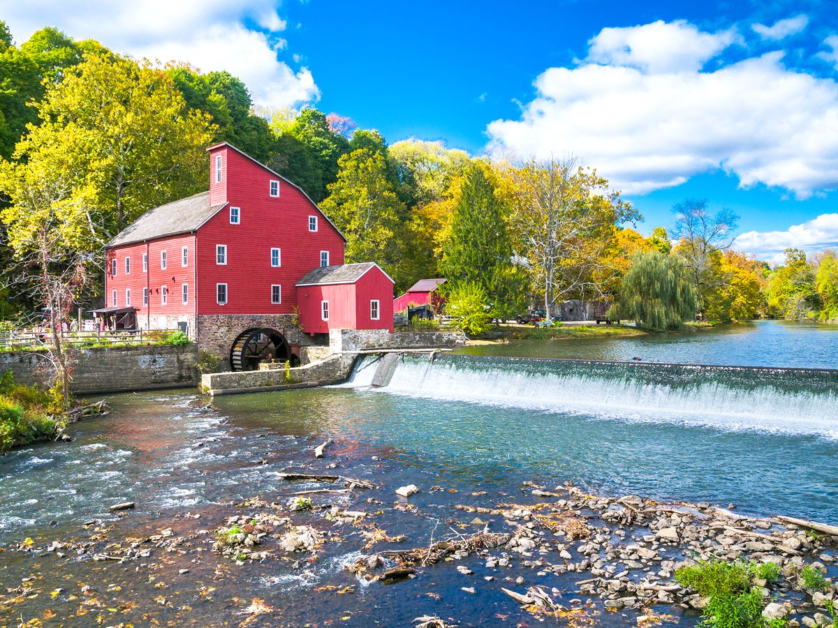 Historic gristmill in Clinton, New Jersey