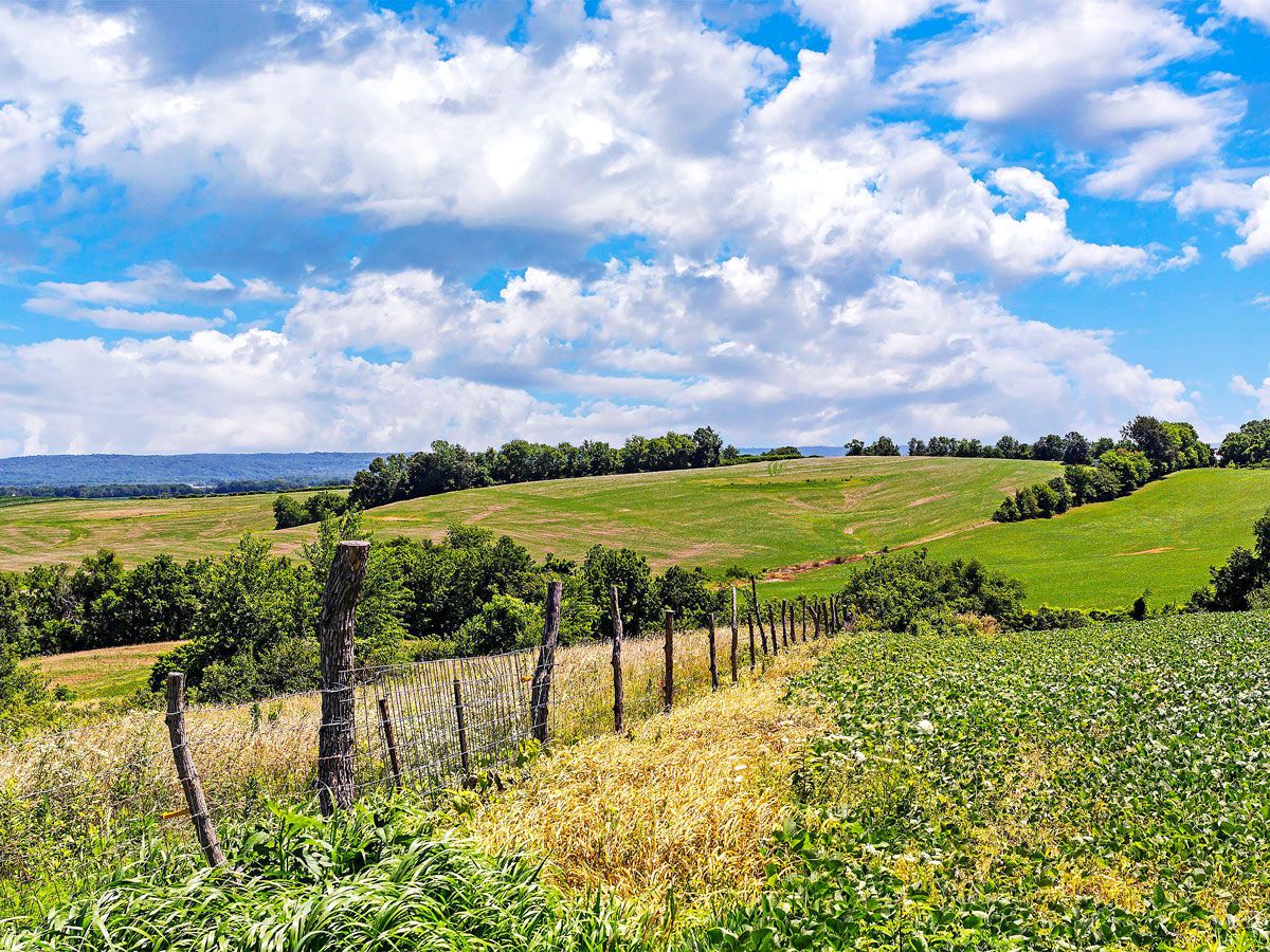 Rural landscape in the Midwest