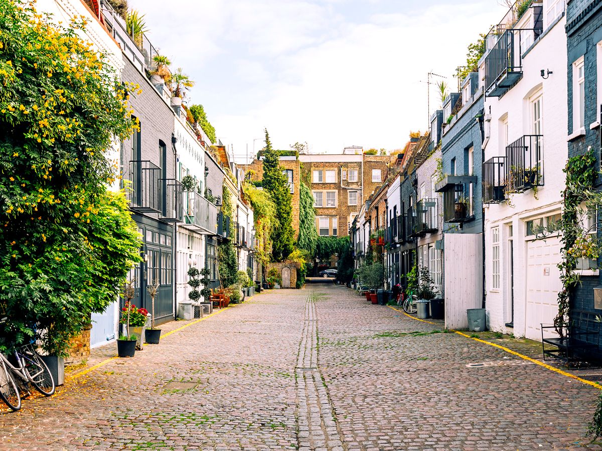 Houses in Notting Hill neighborhood of London, England