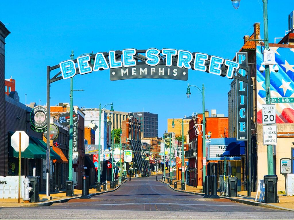 Sign for Beale Street in Memphis, Tennessee