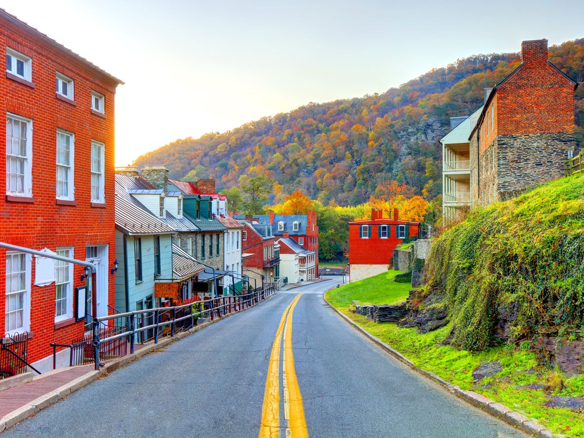 Road through Harpers Ferry, West Virginia