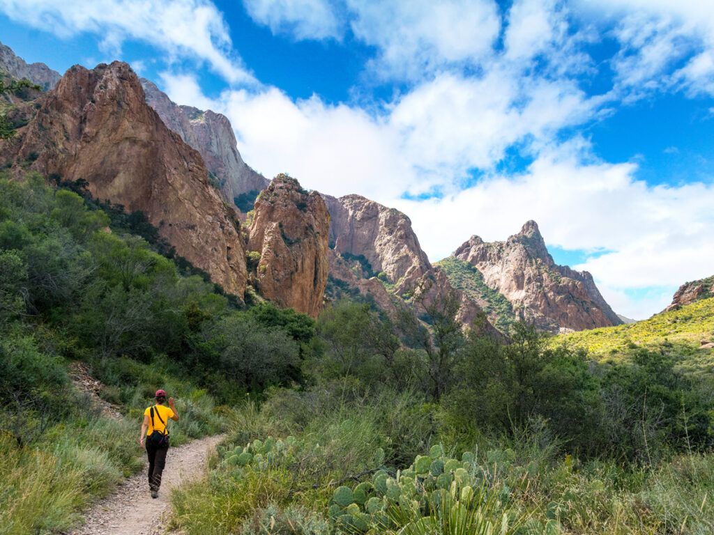 Hiker in Big Bend National Park, Texas