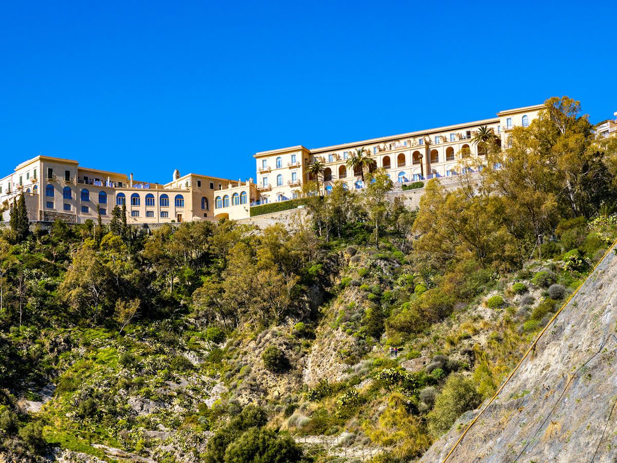 Four Seasons, San Domenico Palace on hilltop in Taormina, Italy