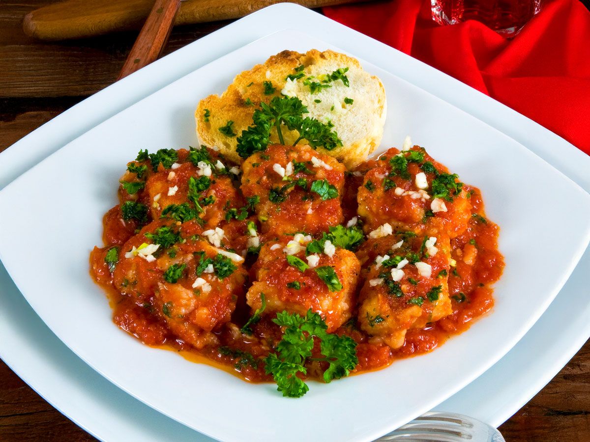 Plate of traditional baccalà