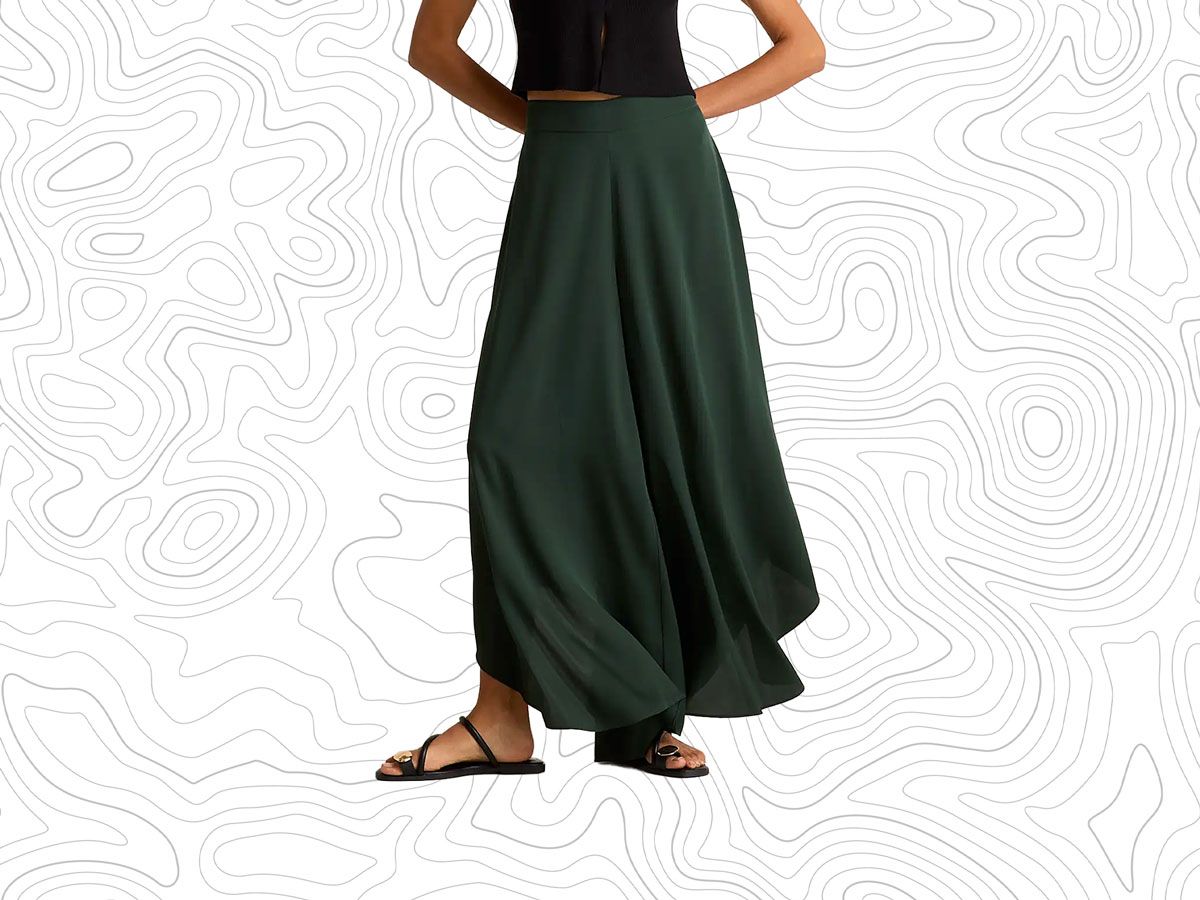 Person wearing flowy pants