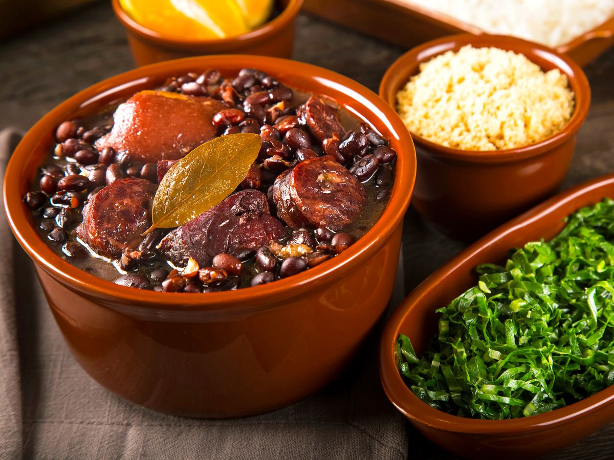 Bowl of Brazilian feijoada