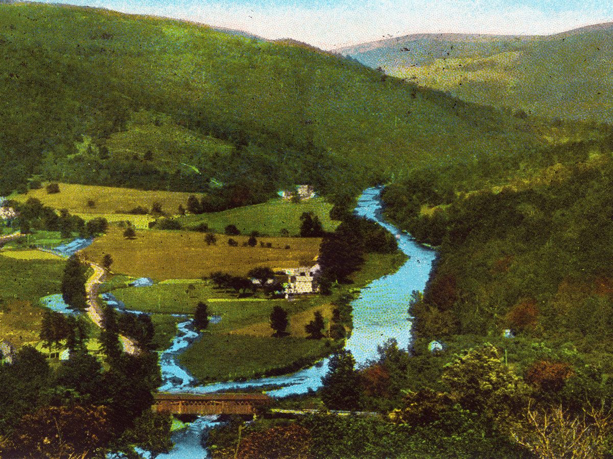 Aerial view of Sullivan County, New York