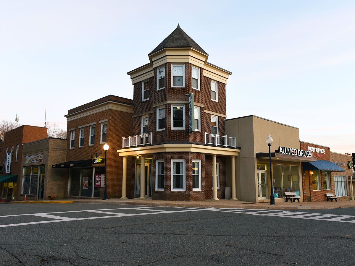 Simulated storefronts in Hogan's Alley, Virginia