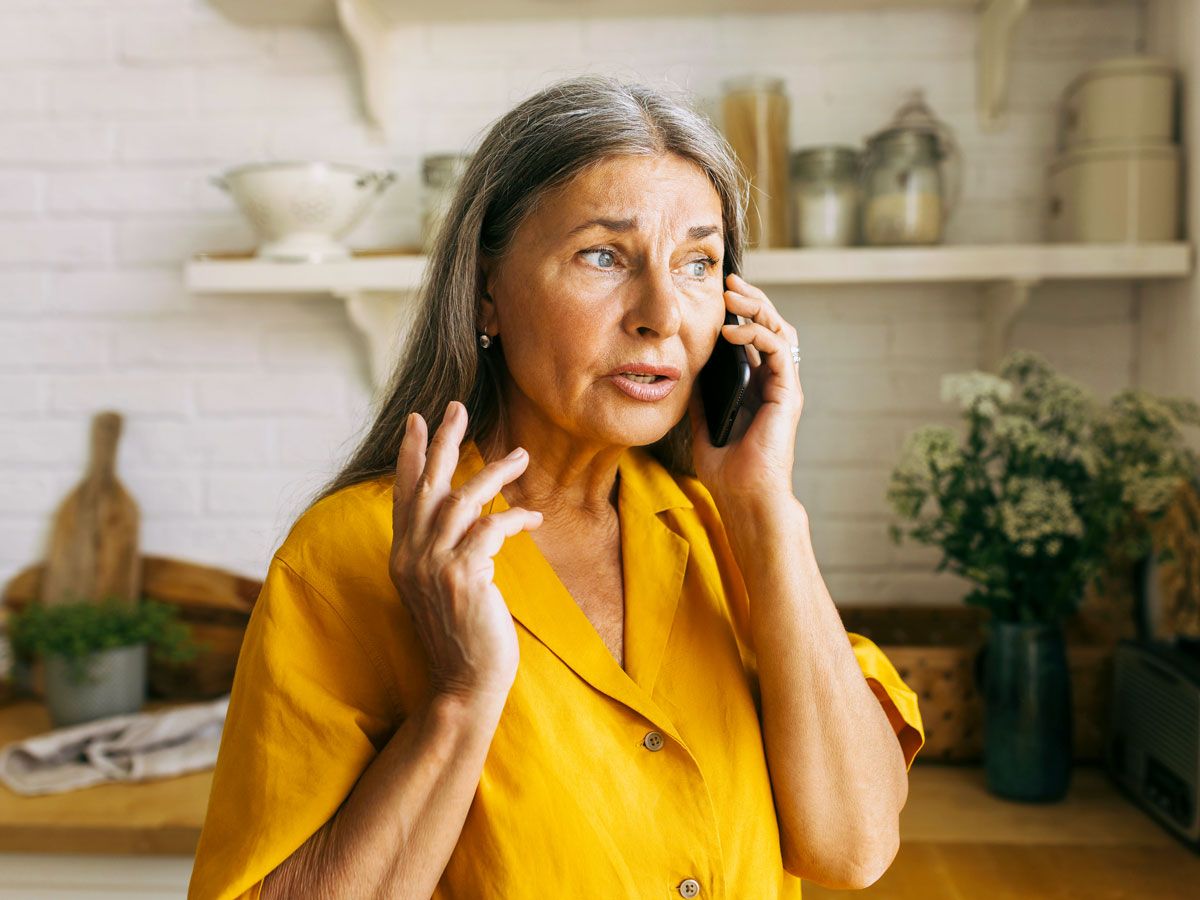 Woman speaking on phone