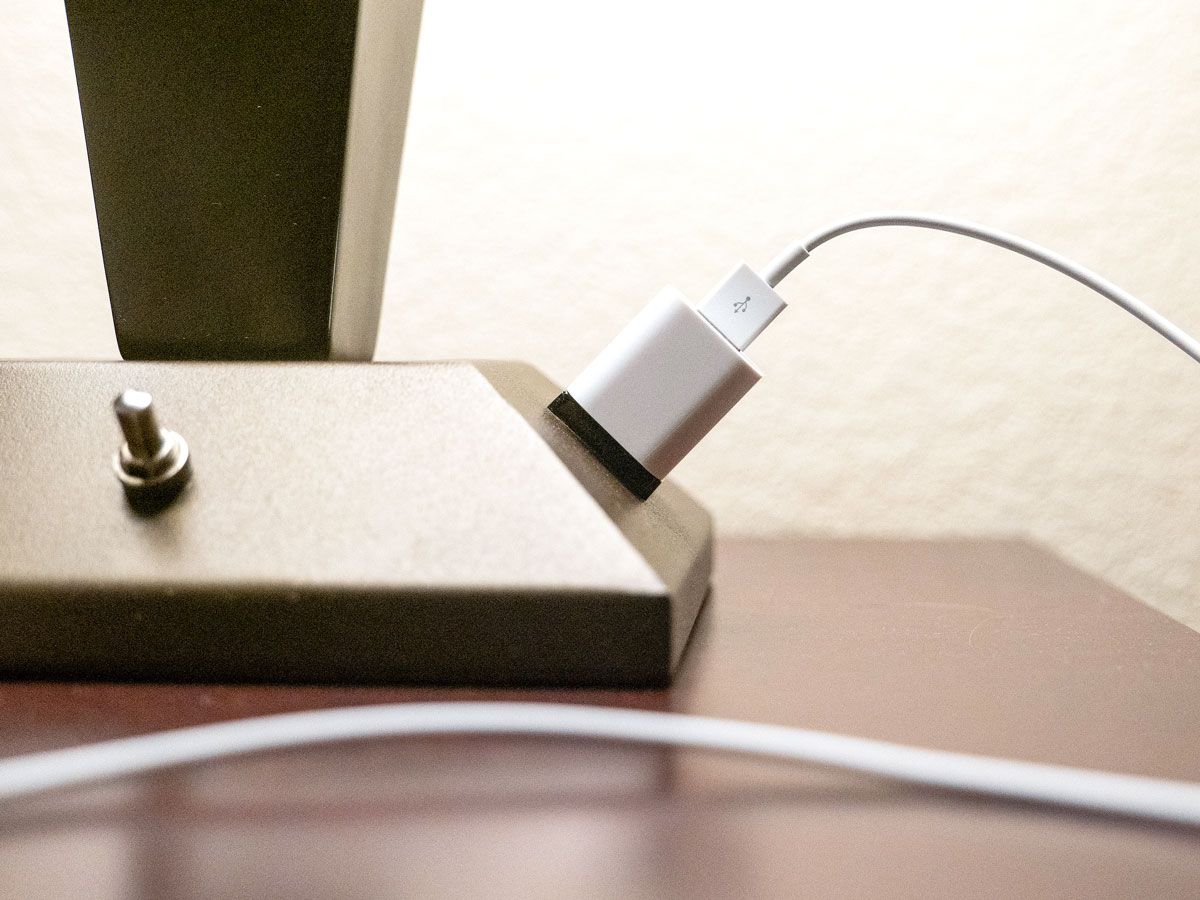 Charger plugged into outlet