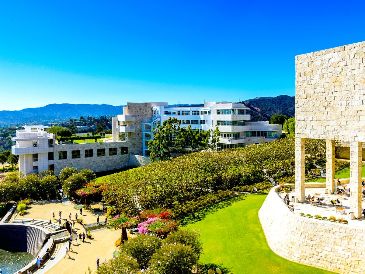 Grounds of the Getty Museum in Los Angeles, California