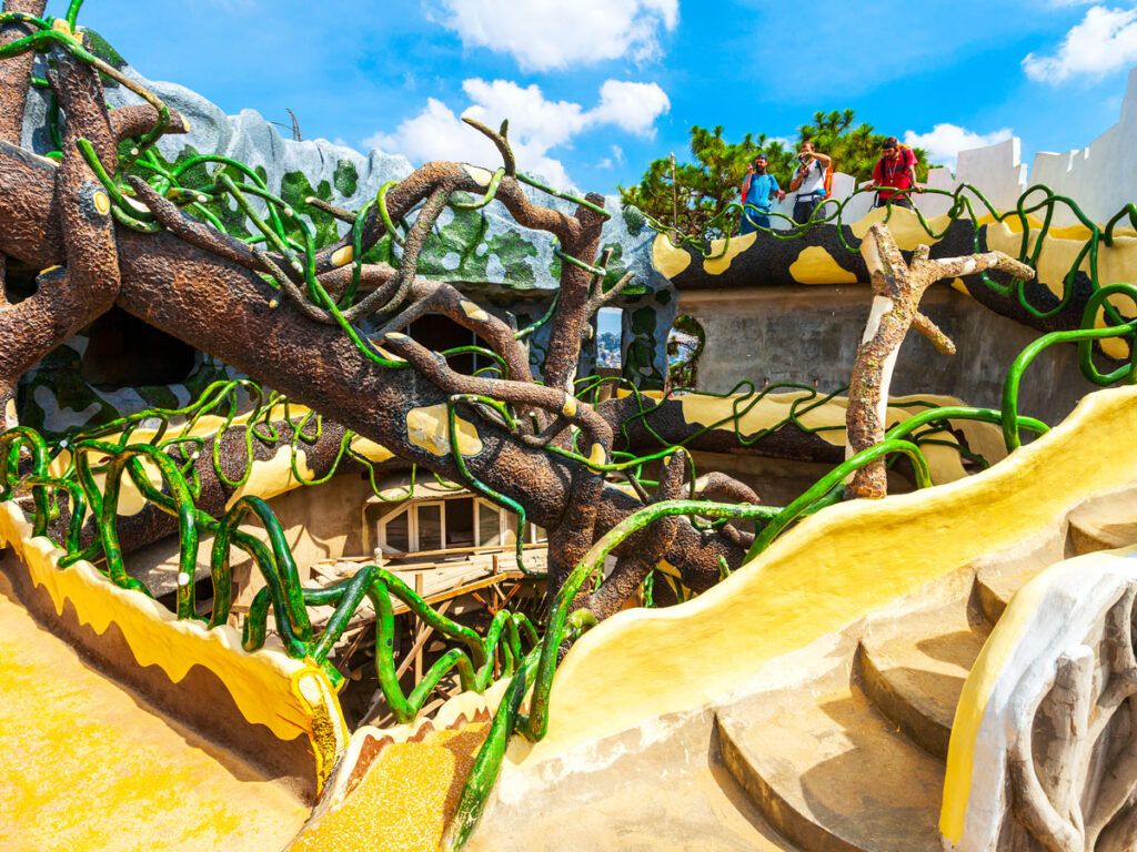 Tree-like form of the Crazy House in Vietnam