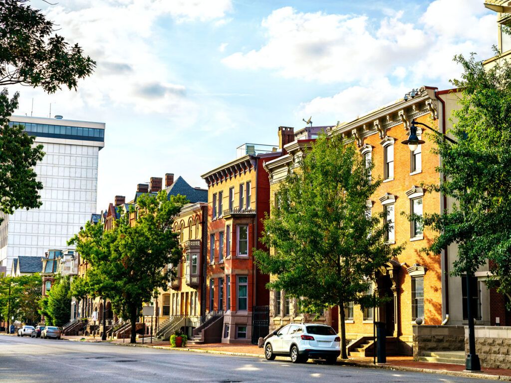 Row homes in Trenton, New Jersey