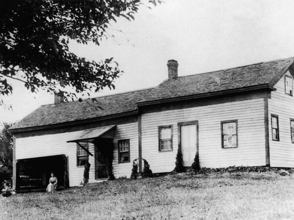 Historical image of childhood home of John D. Rockefeller