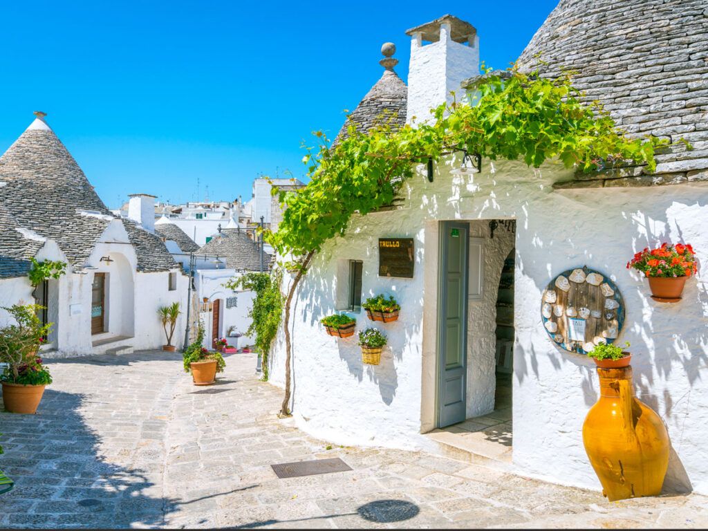 Traditional trullo stone guest house in Puglia, Italy