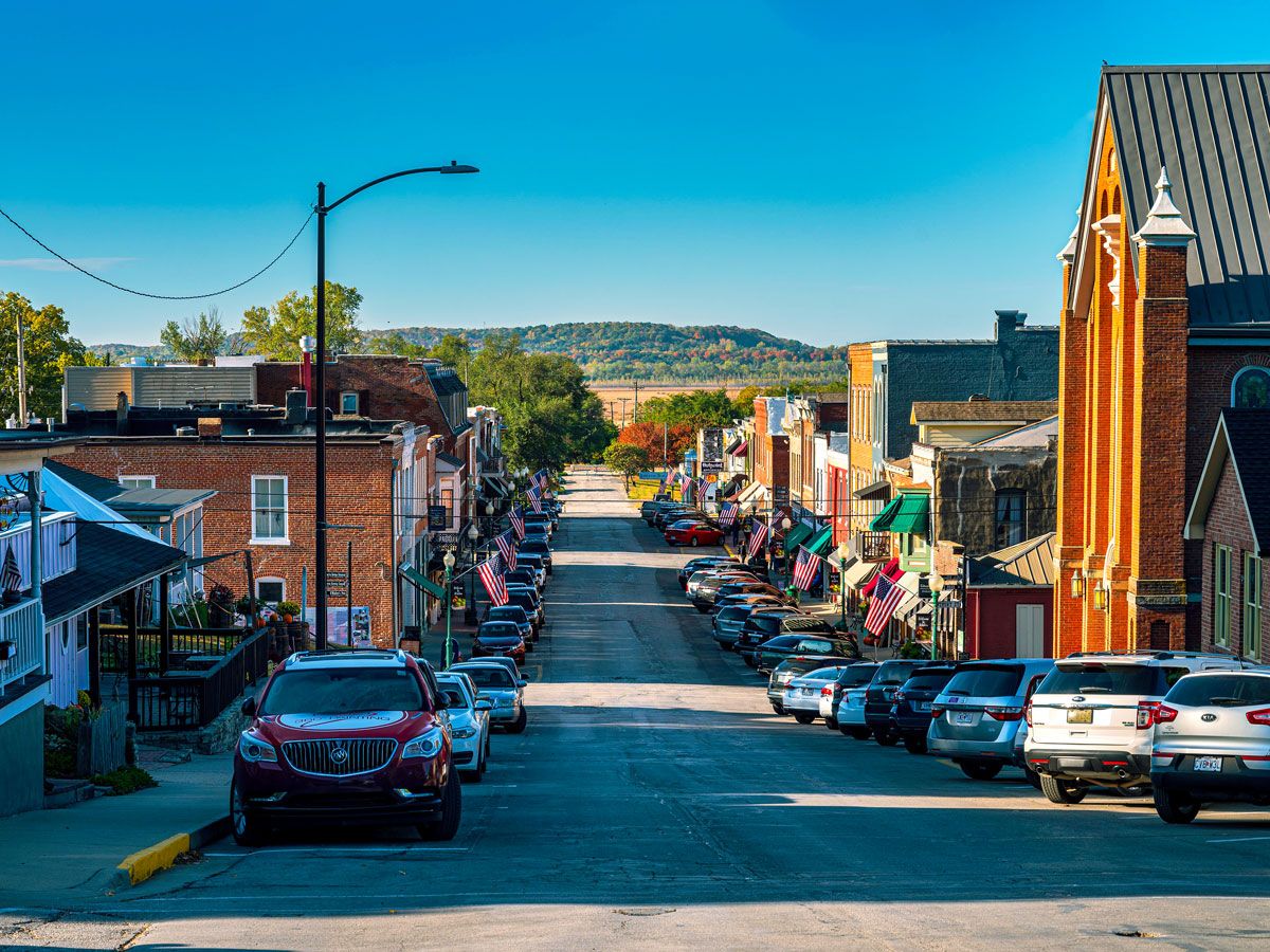 Main drag in Weston, Missouri
