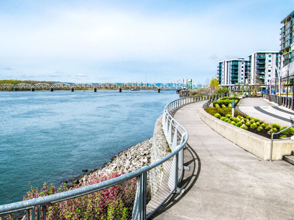 Riverfront path in Vancouver, Washington
