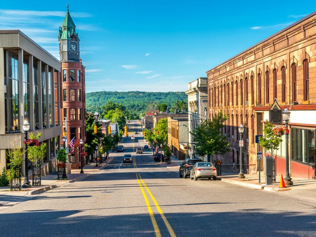 Street in Marquette, Michigan