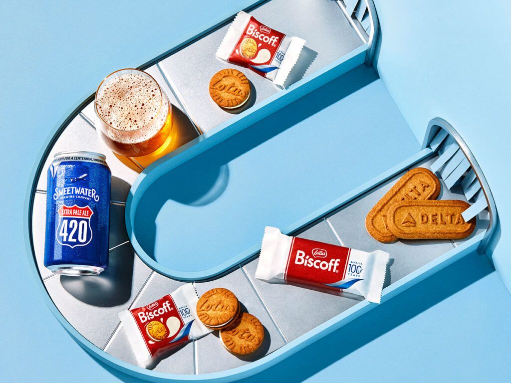 Delta's snack and drink options